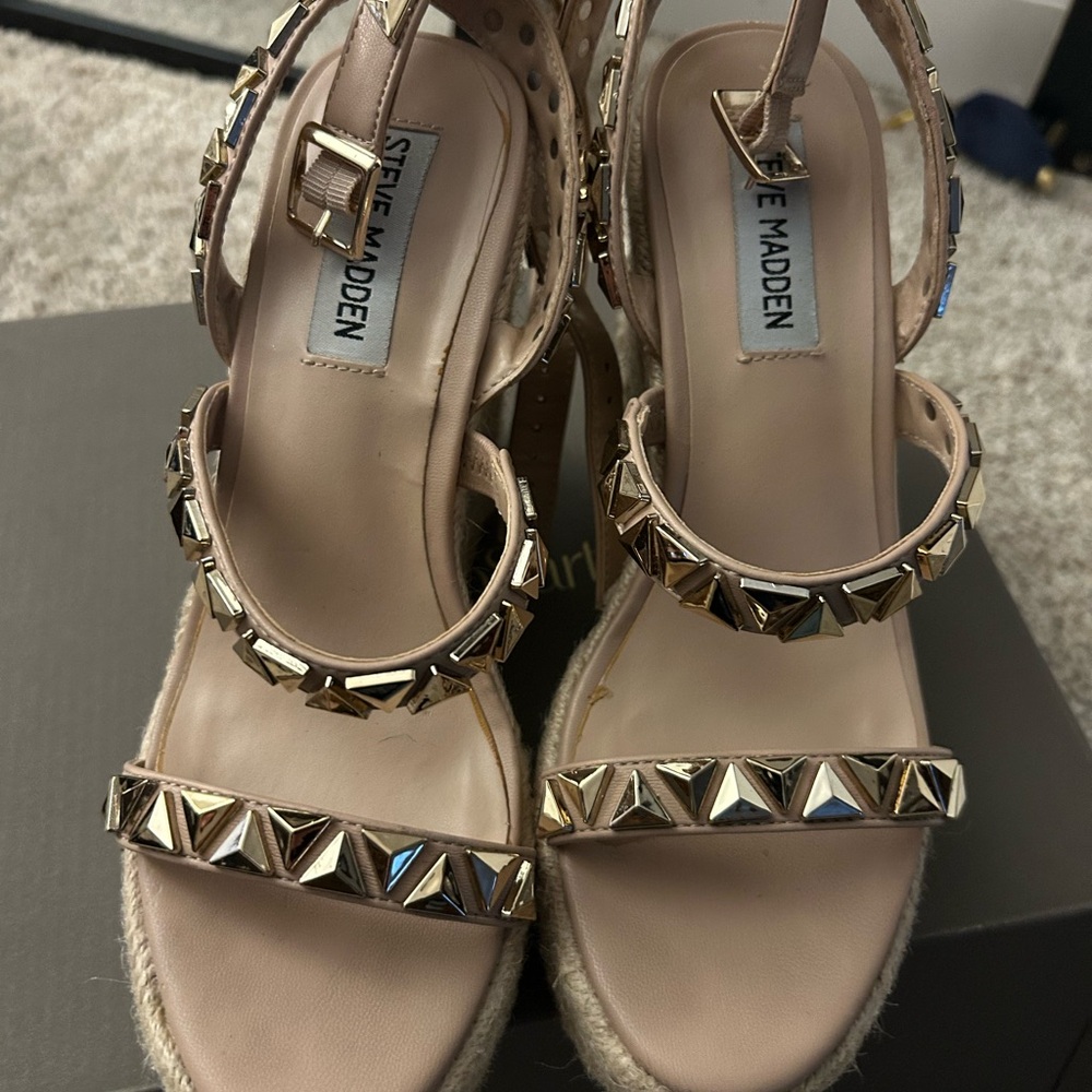 Steve Madden Metallic Studded Espadrilles